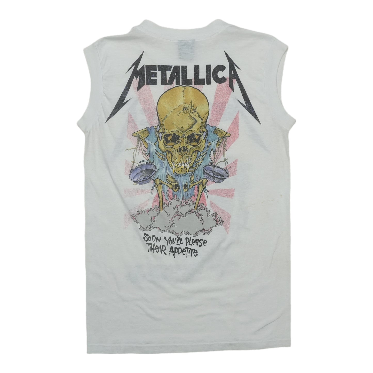 1990s Metallica Their Money Tips Her Scales Again Sleeveless Shirt Back