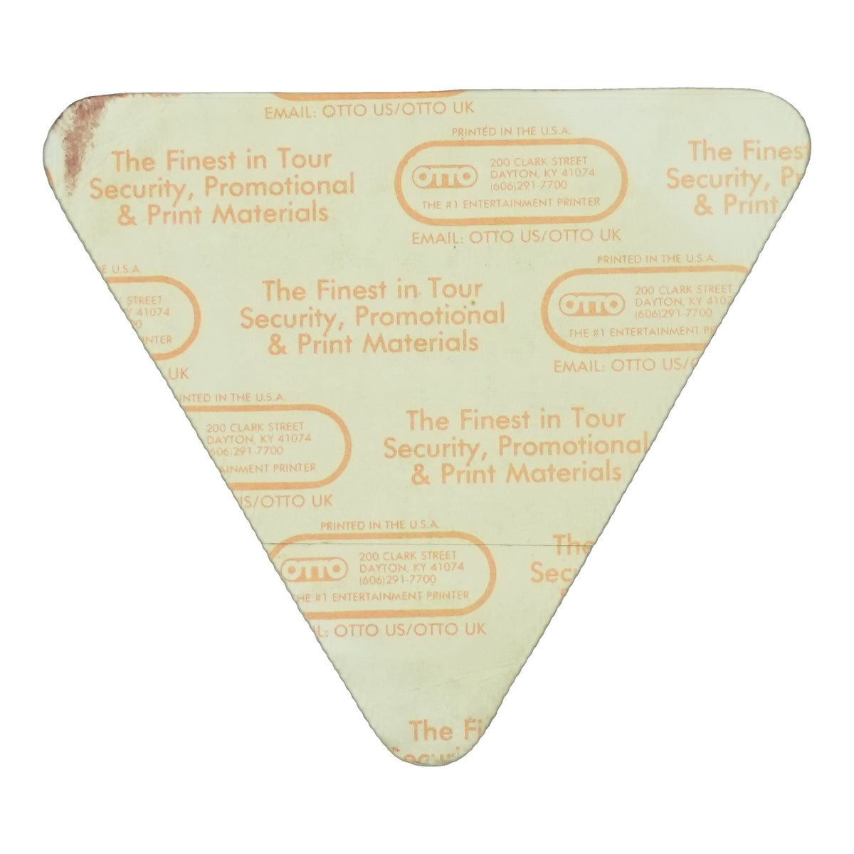 1988 Yngwie Malmsteen Odyssey Tour Working Backstage Pass back