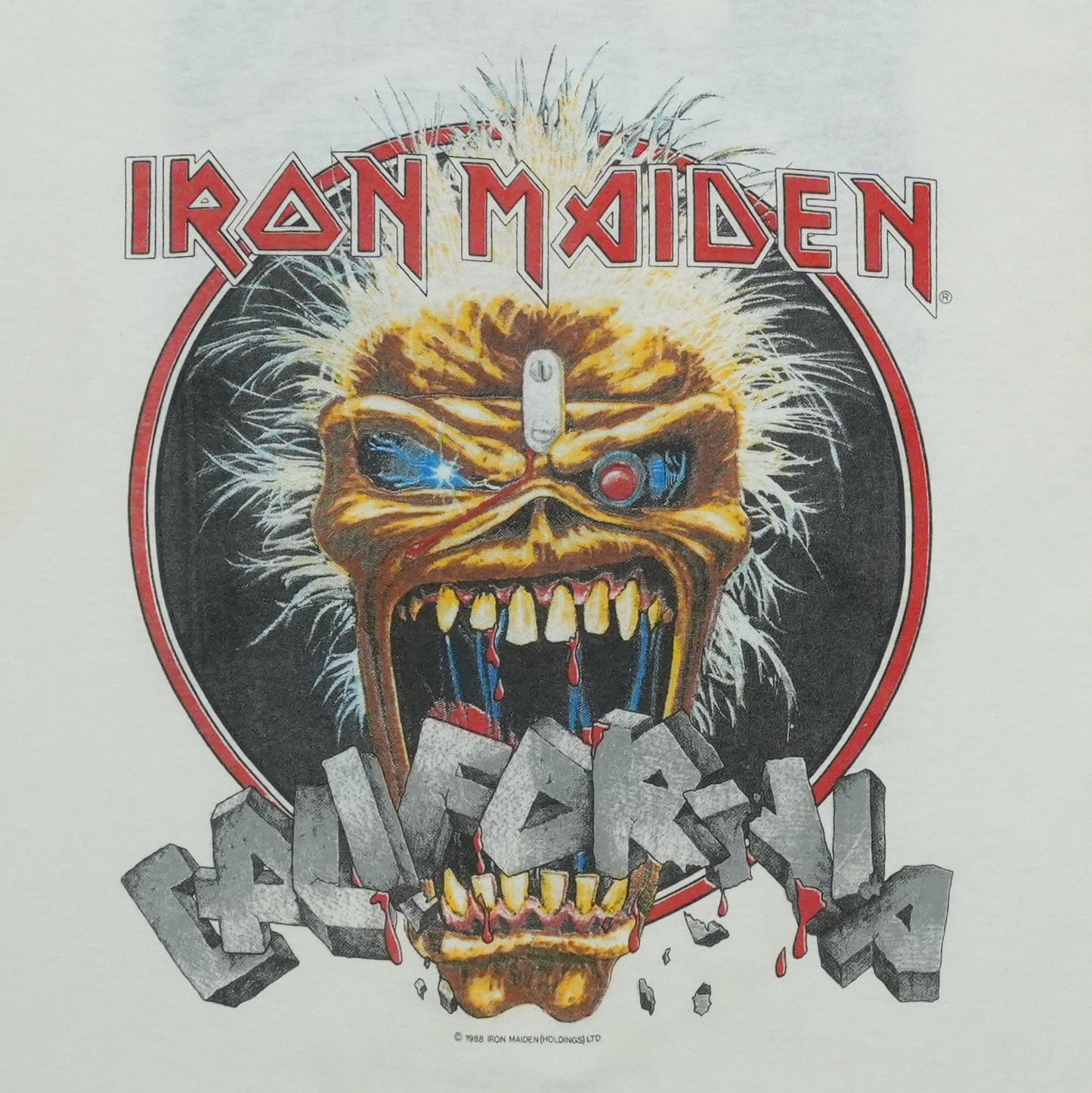 1988 Iron Maiden California Tour Shirt Detail 2