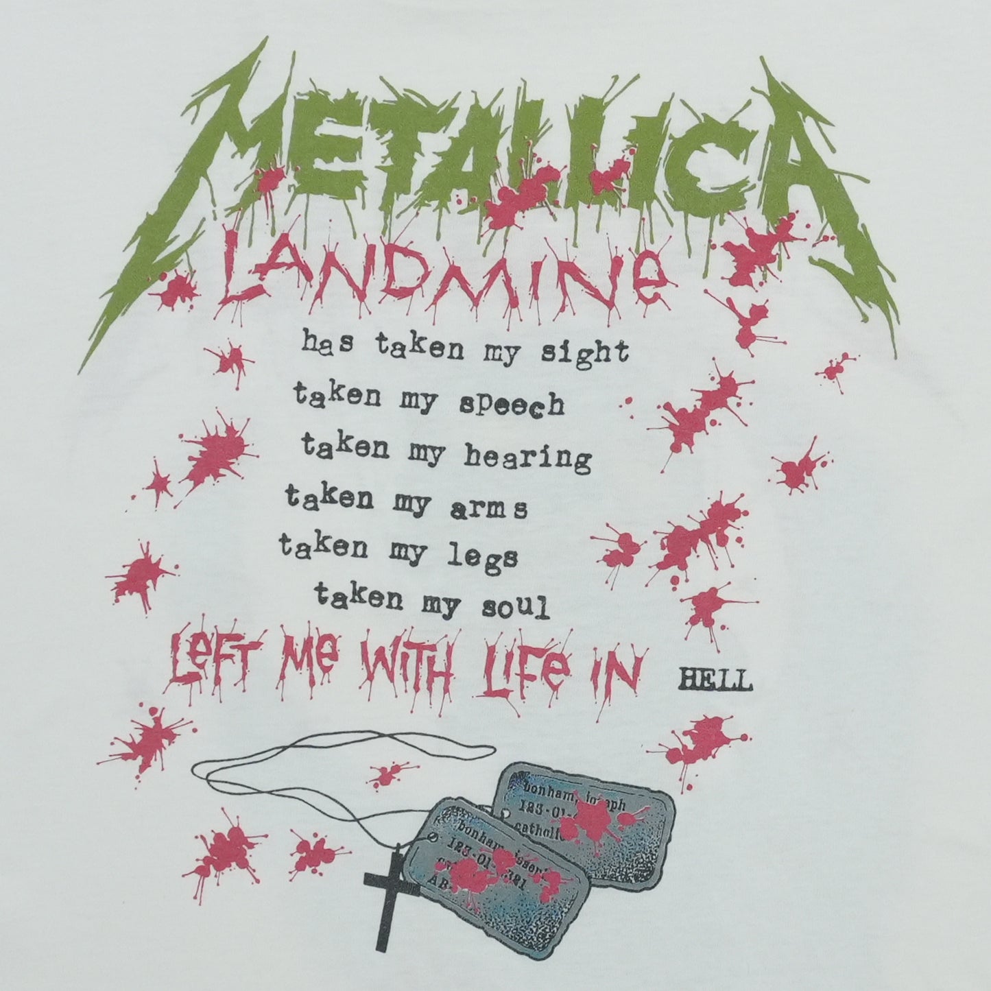 1988 Metallica One Shirt Detail 7