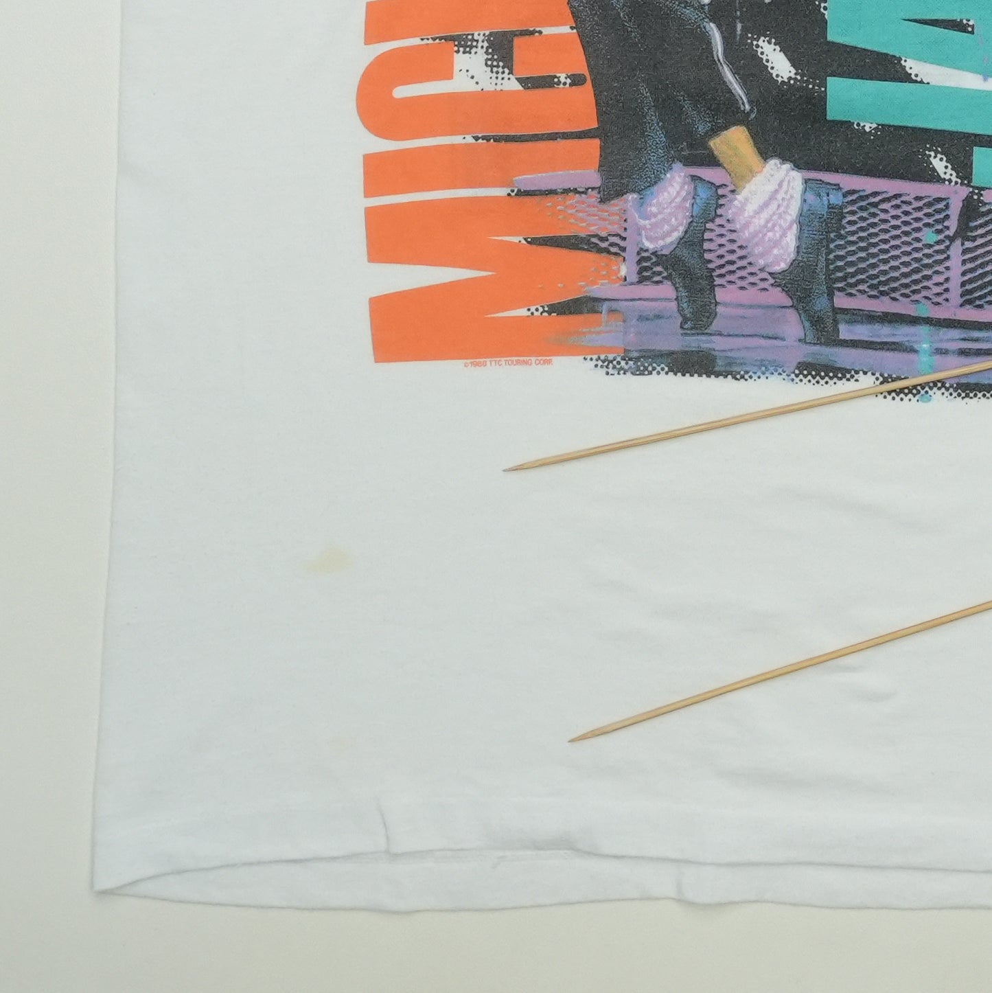 1988 Michael Jackson Bad Tour Shirt Detail 4