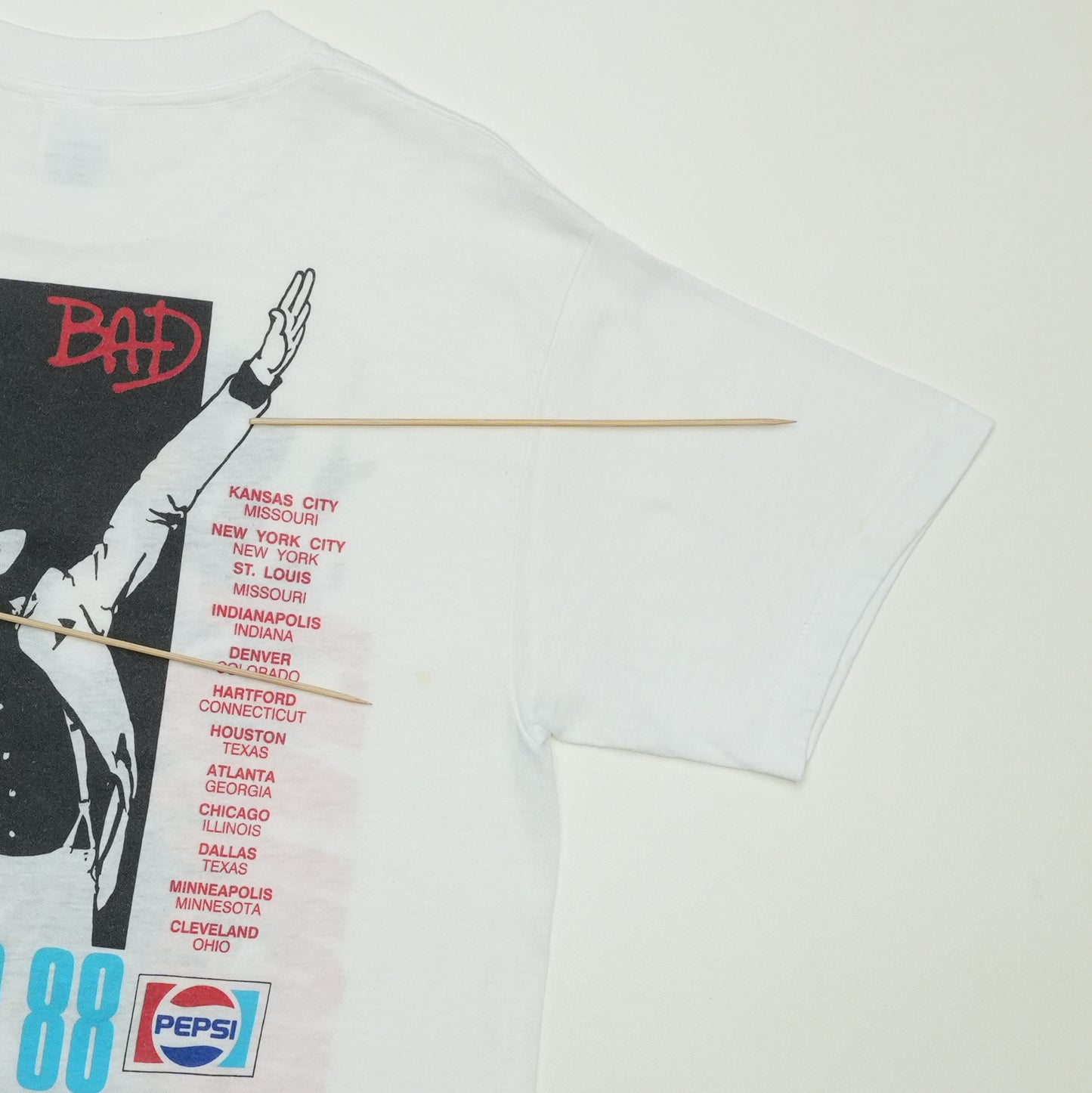 1988 Michael Jackson Bad Tour Shirt Detail 6