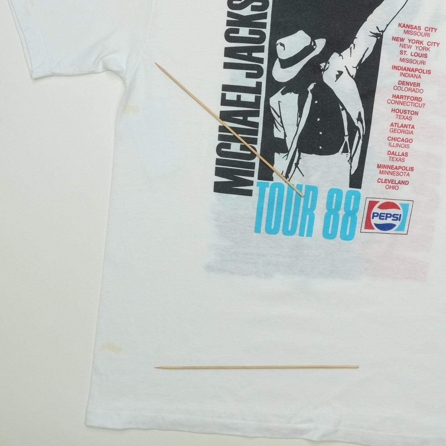 1988 Michael Jackson Bad Tour Shirt Detail 7