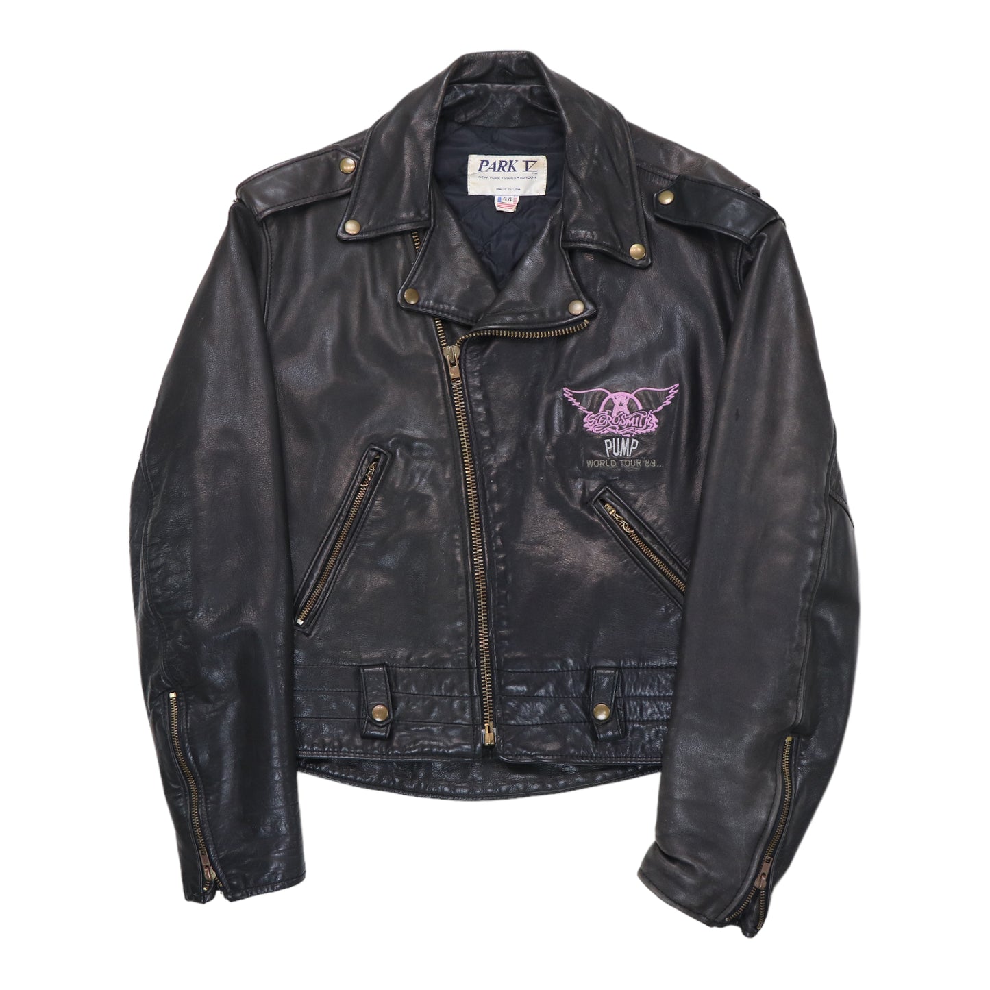 1989 Aerosmith Pump World Tour Crew Leather Jacket