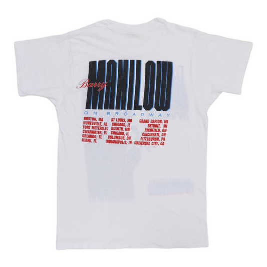 1989 Barry Manilow On Broadway Tour Shirt Back