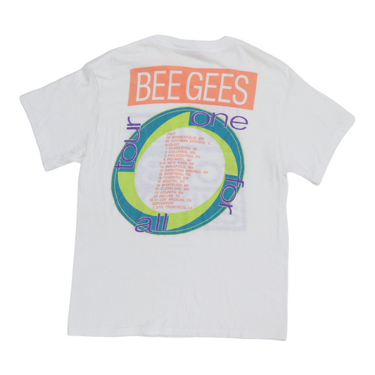 1989 Bee Gees One For All Tour Shirt Back