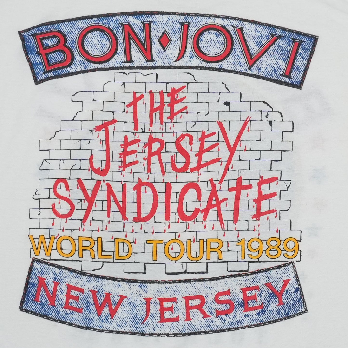 1989 Bon Jovi New Jersey Tour Shirt