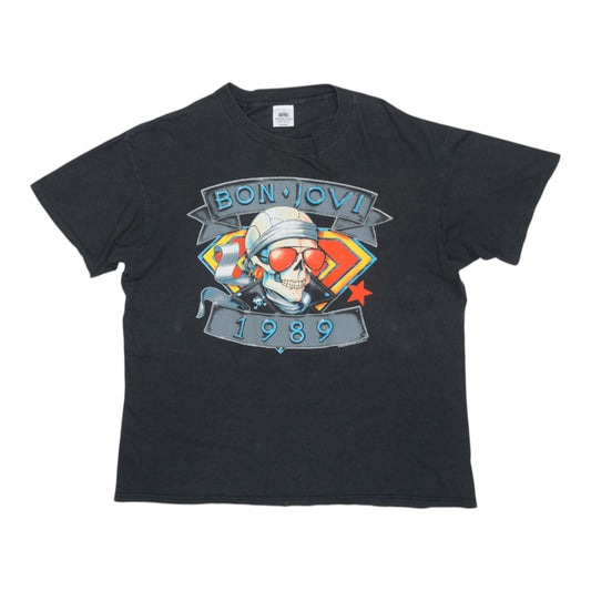 1989 Bon Jovi We're Back Kickin Ass Shirt