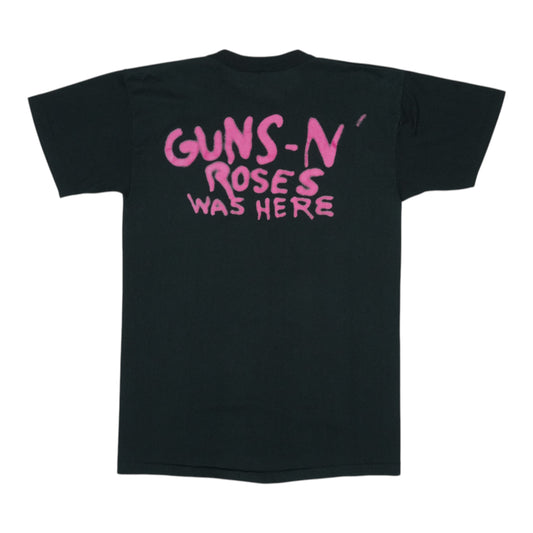 1989 Guns N Roses Was Here Shirt Back
