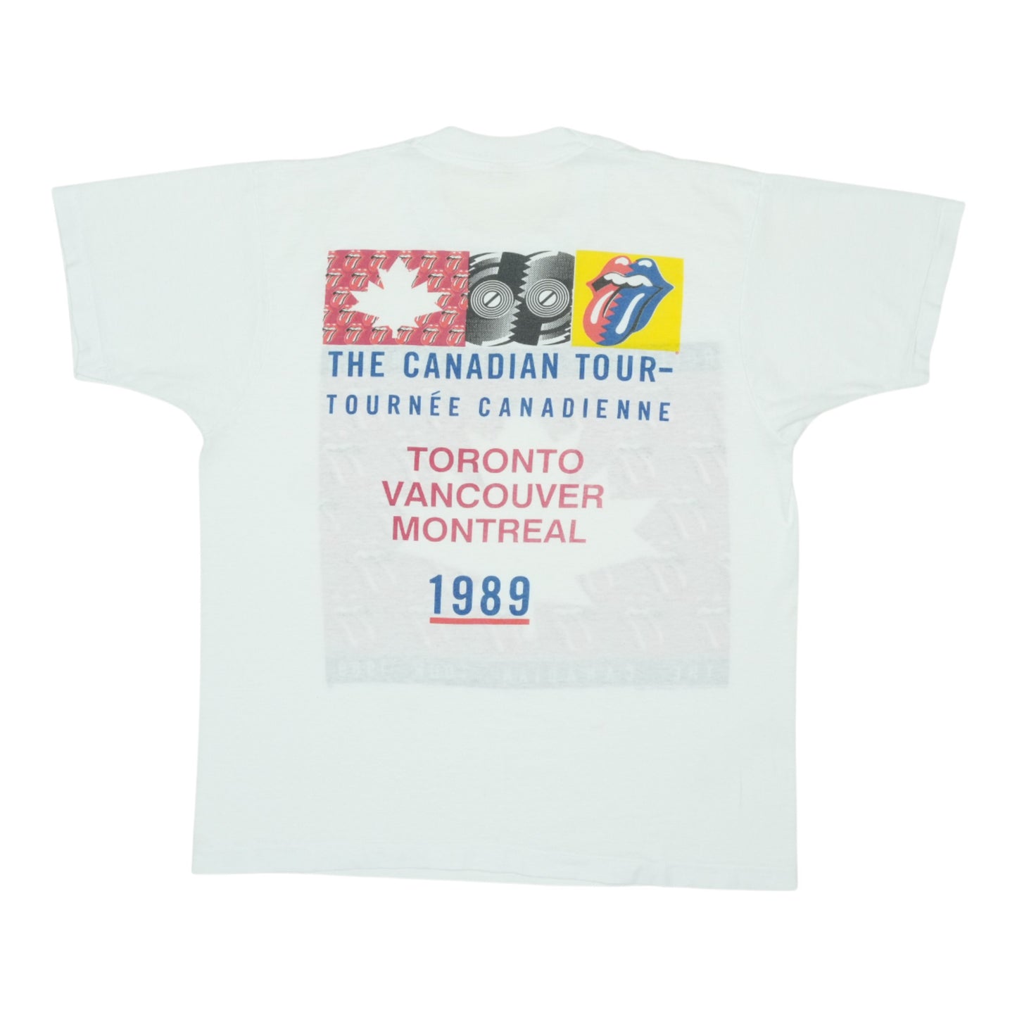 1989 Rolling Stones Steel Wheels Canadian Tour Shirt
