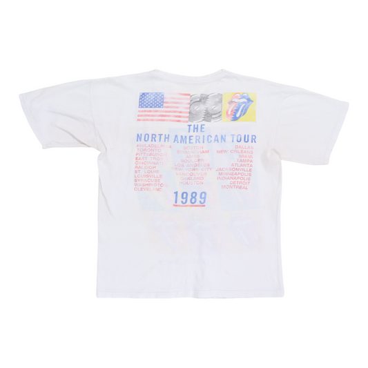 1989 Rolling Stones Steel Wheels Warhol Tour Shirt Back