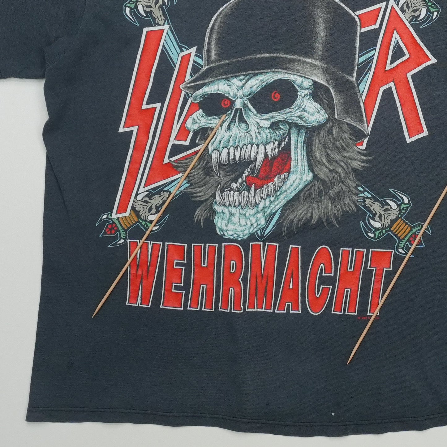1989 Slayer South Of Heaven World Sacrifice Tour Shirt Detail 3