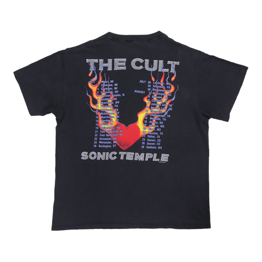 1989 The Cult Sonic Temple Tour Shirt Back