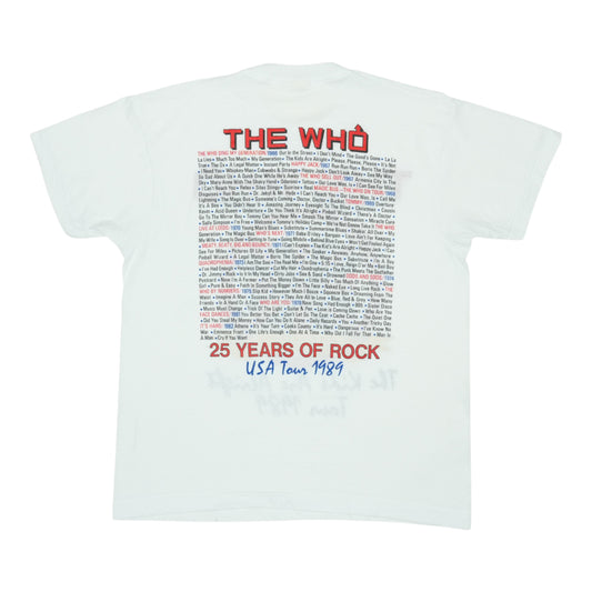 1989 The Who Kids Are Alright Tour Shirt Back
