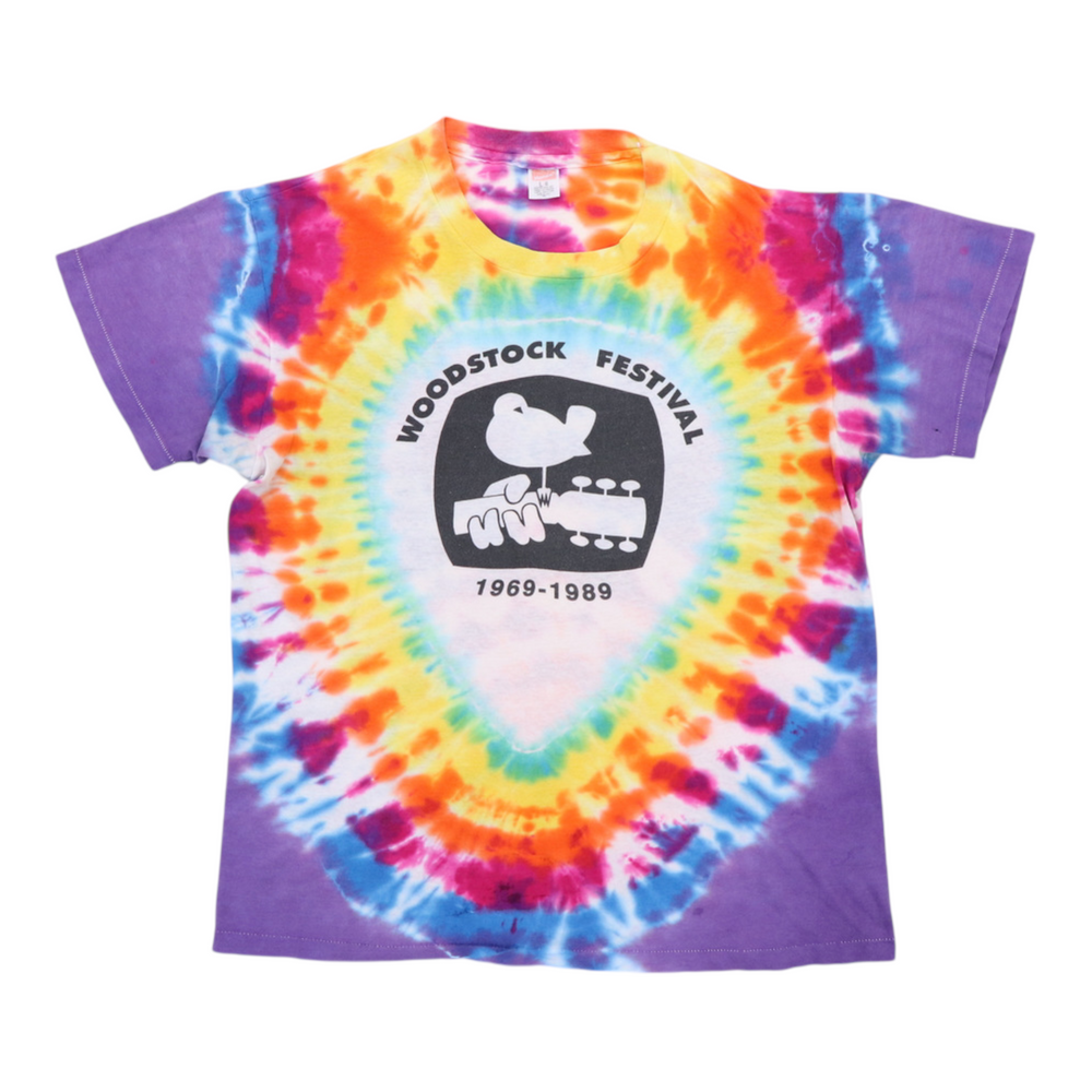 1989 Woodstock Festival 20th Anniversary Tie Dye Shirt