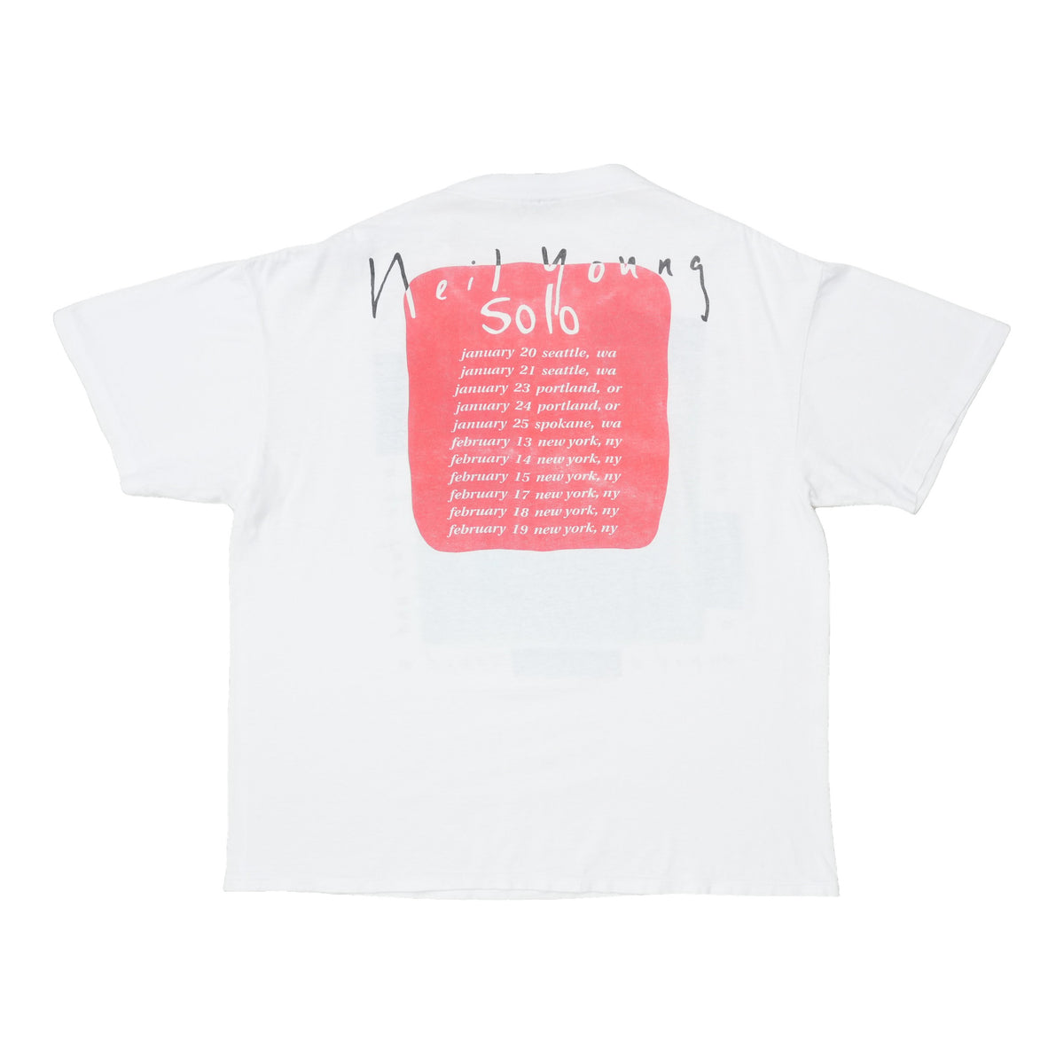 1989 Neil Young Solo Acoustic Tour Shirt