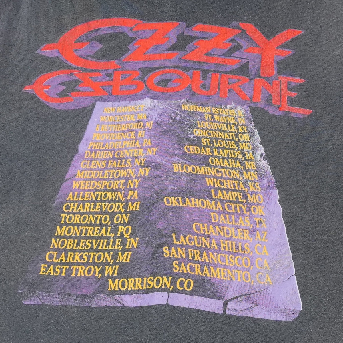 1989 Ozzy Osbourne Tour Shirt