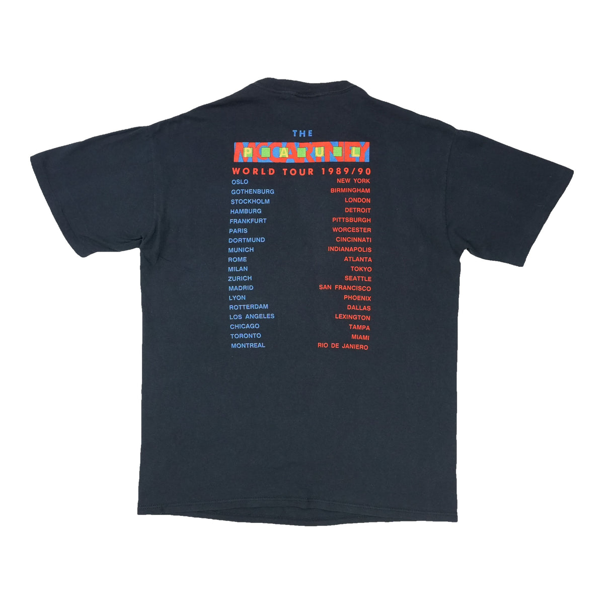 1989 Paul McCartney World Tour Shirt