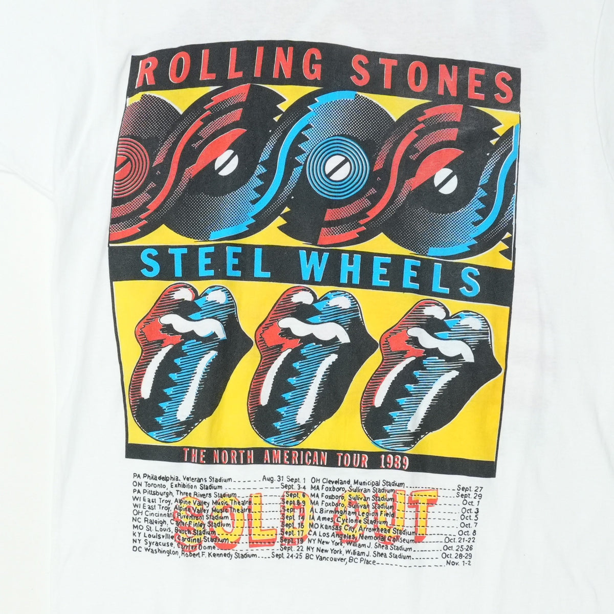 1989 Rolling Stones Steel Wheels Tour Shirt