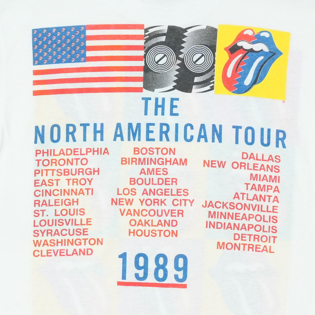1989 The Rolling Stones Steel Wheels North American Tour Shirt