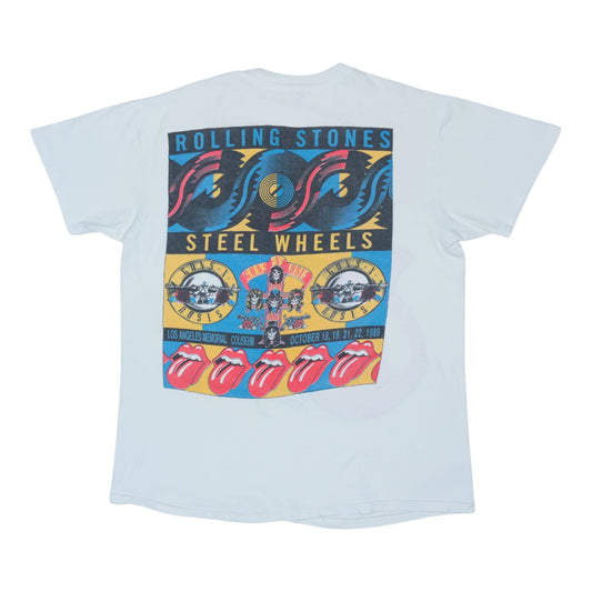 1989 Rolling Stones Guns N Roses Concert Shirt