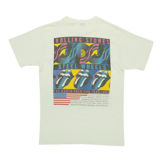 1989 Rolling Stones Steel Wheels Tour Shirt Back