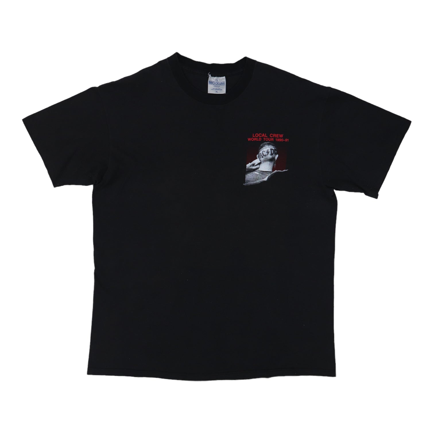 大幅値下げ AC/DC ワールドツアー Tシャツ 1990-91 ユーロ 1990 ACDC Razors Edge Local Crew Tour Shirt | Authentic Vintage