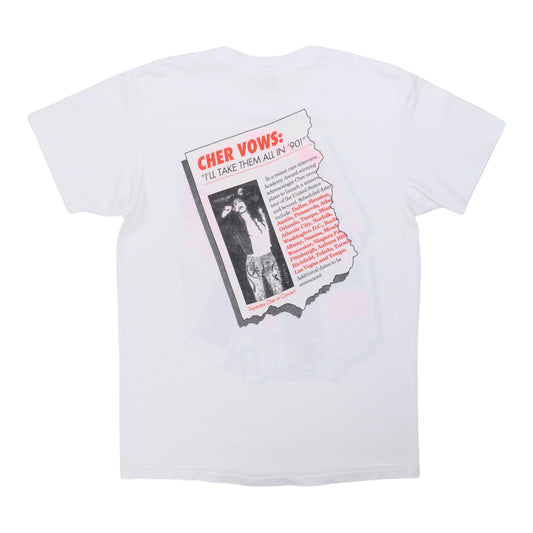 1990 Cher Tabloid Shirt Back