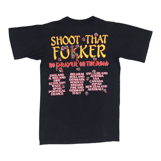 1990 Iron Maiden Shoot The Focker Tour Shirt Back