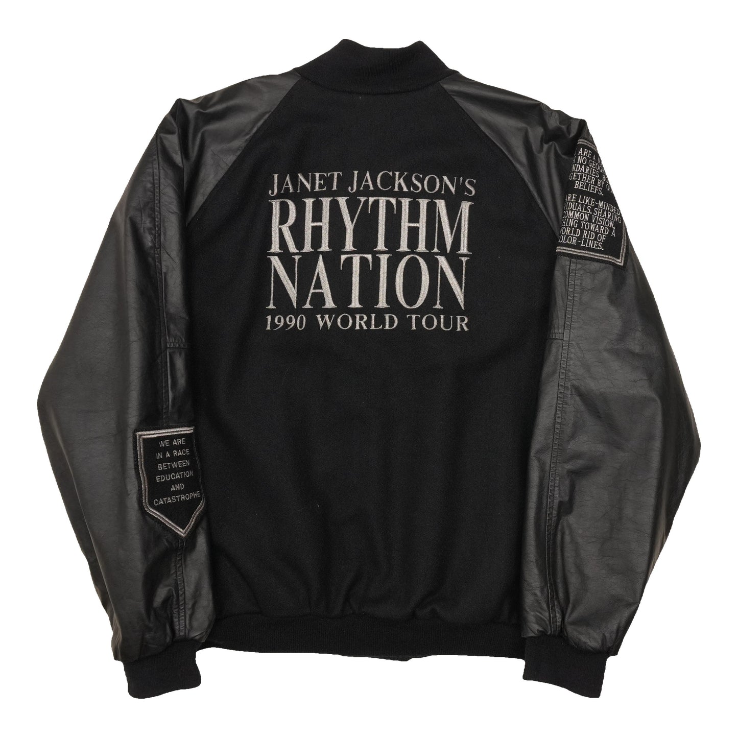 1990 Janet Jackson Rhythm Nation World Tour Varsity Jacket