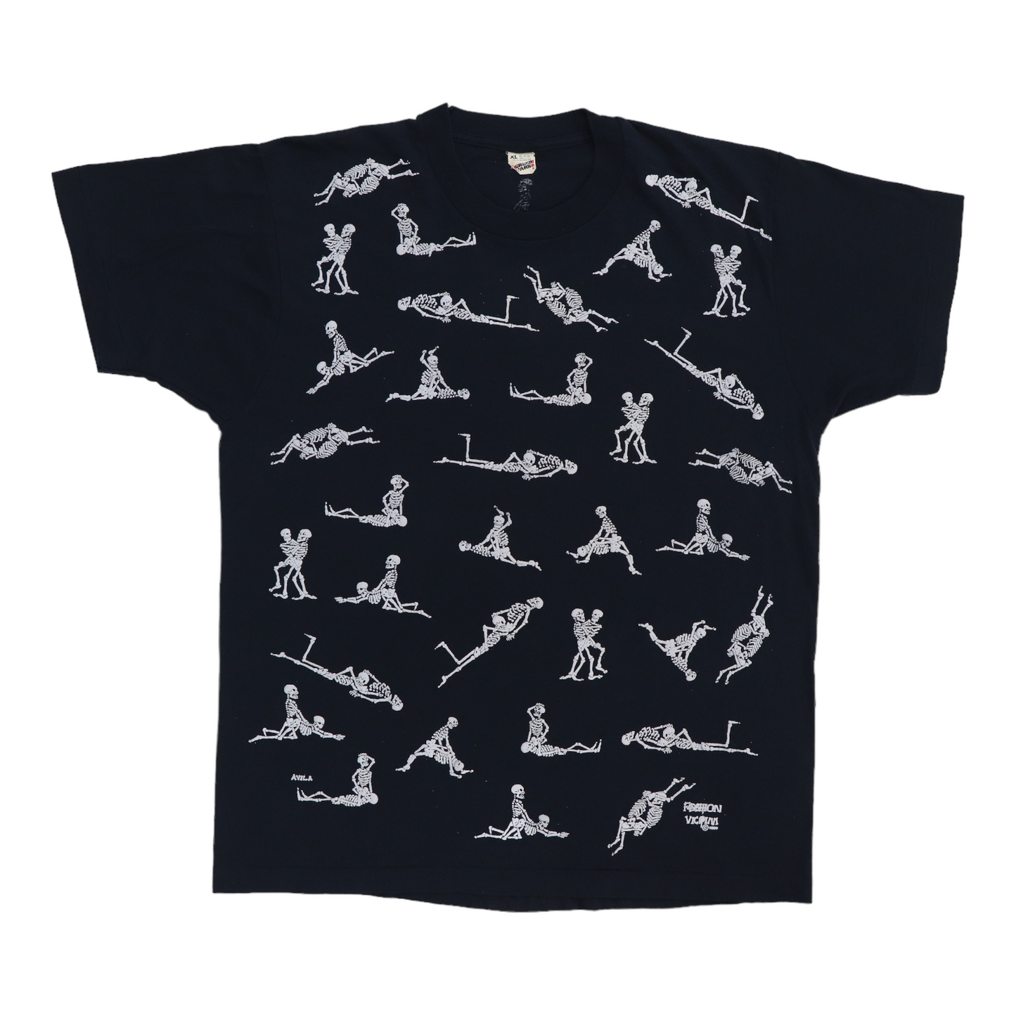 1990 Skeleton Sex All Over Fashion Victim Shirt
