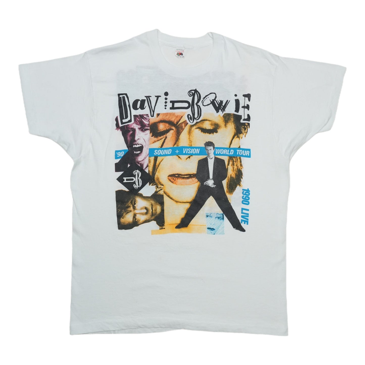 1990 David Bowie Sound + Vision World Tour Shirt Front