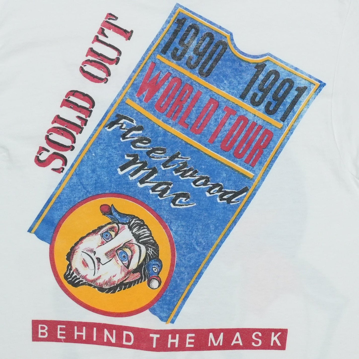 1990 Fleetwood Mac Behind the Mask World Tour Shirt Detail 4