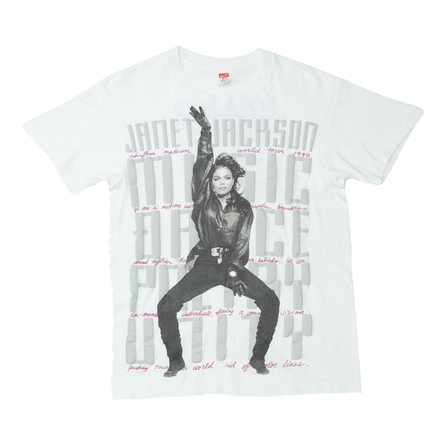 1990 Janet Jackson Rhythm Nation World Tour Shirt