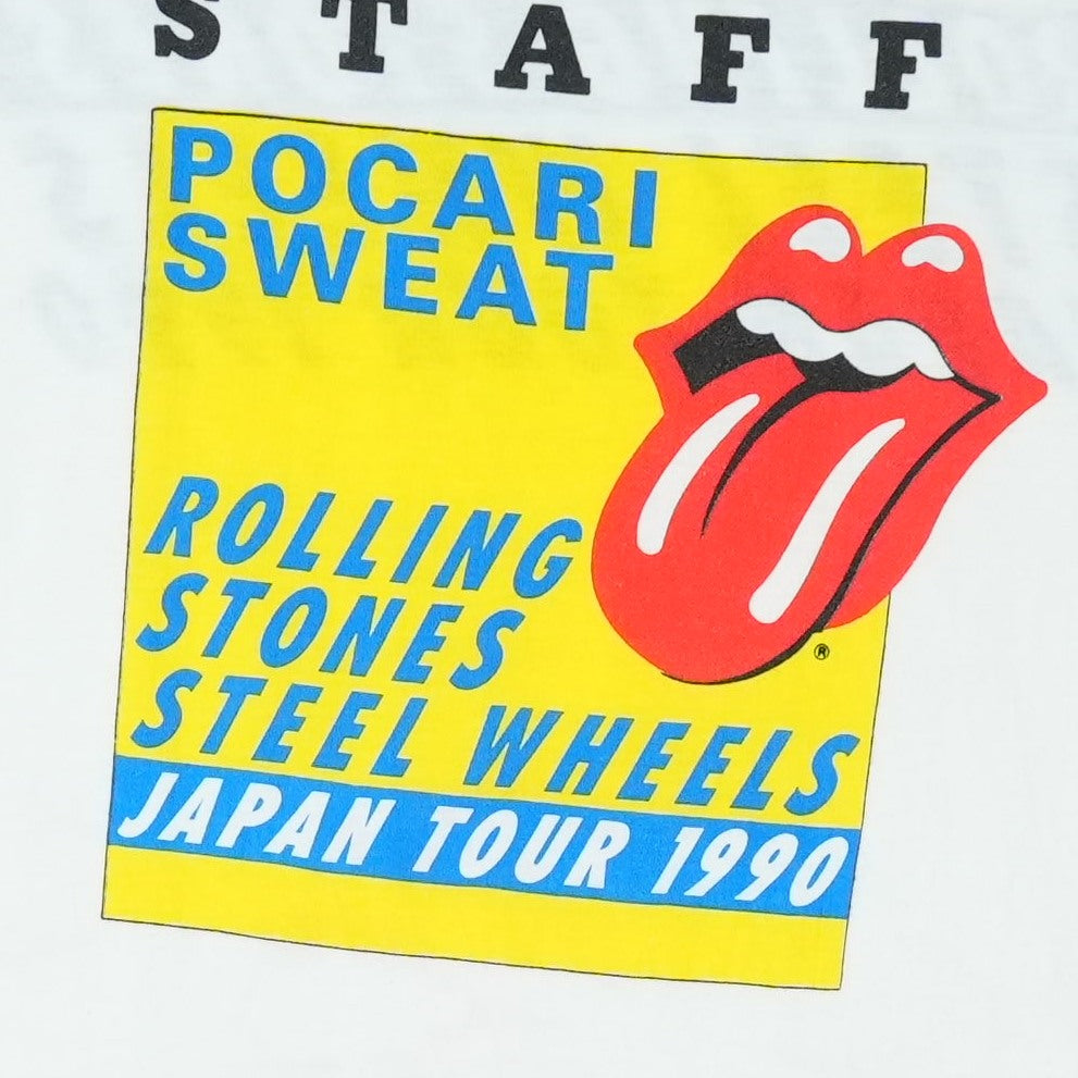 1990 The Rolling Stones Steel Wheels Japan Tour Staff Shirt