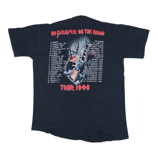 1990 Iron Maiden No Prayer On The Road Tour Shirt