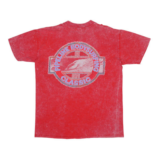 1990 Pipeline Bodysurfing Classic Hawaii Shirt Back