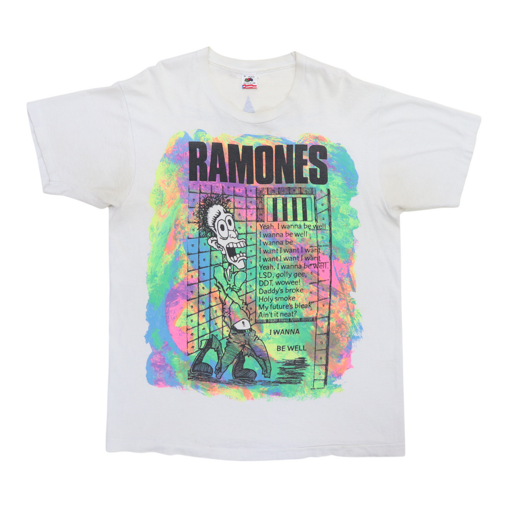 1990 Ramones I Wanna Be Well Escape From New York Tour Shirt
