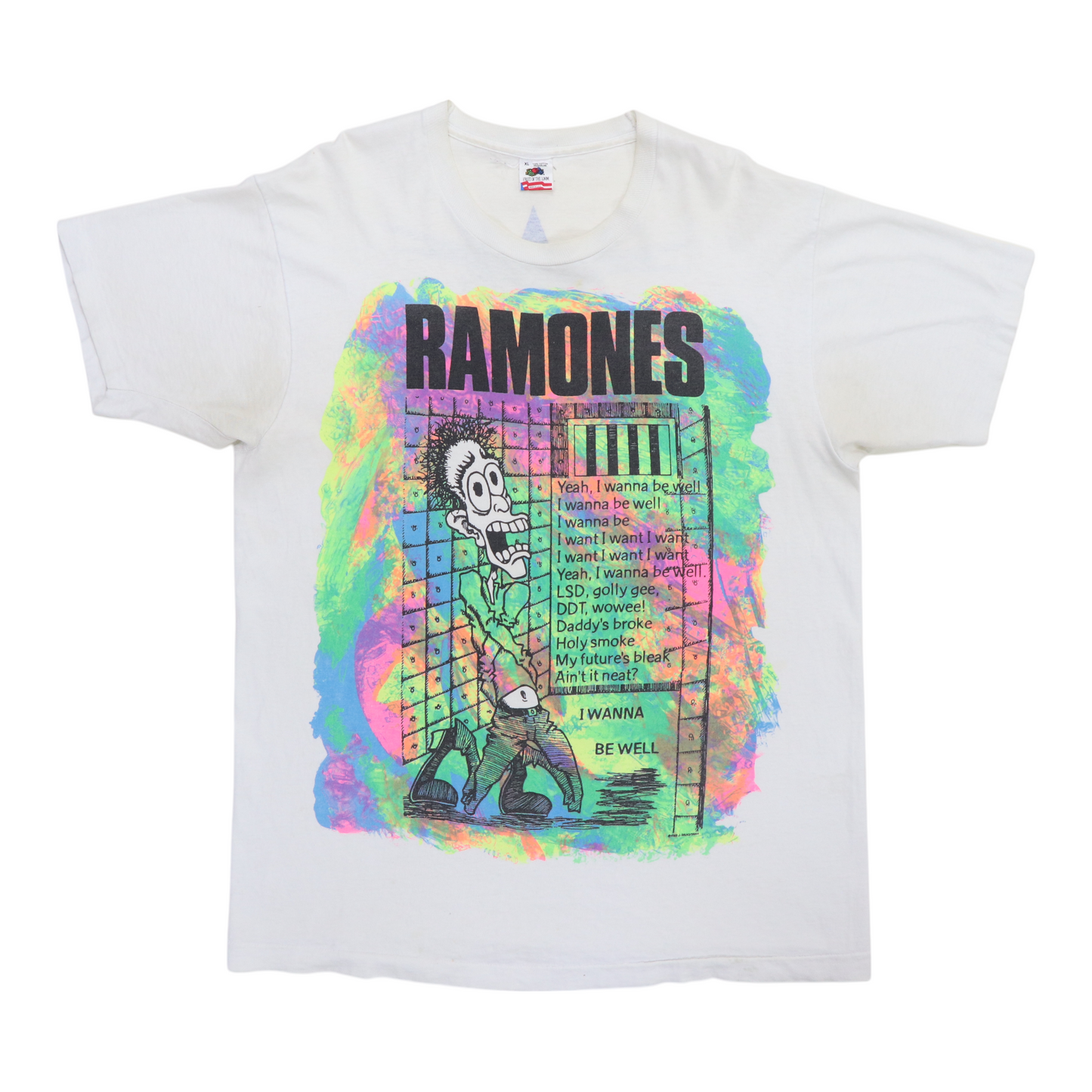 1990 Ramones I Wanna Be Well Escape From New York Tour Shirt