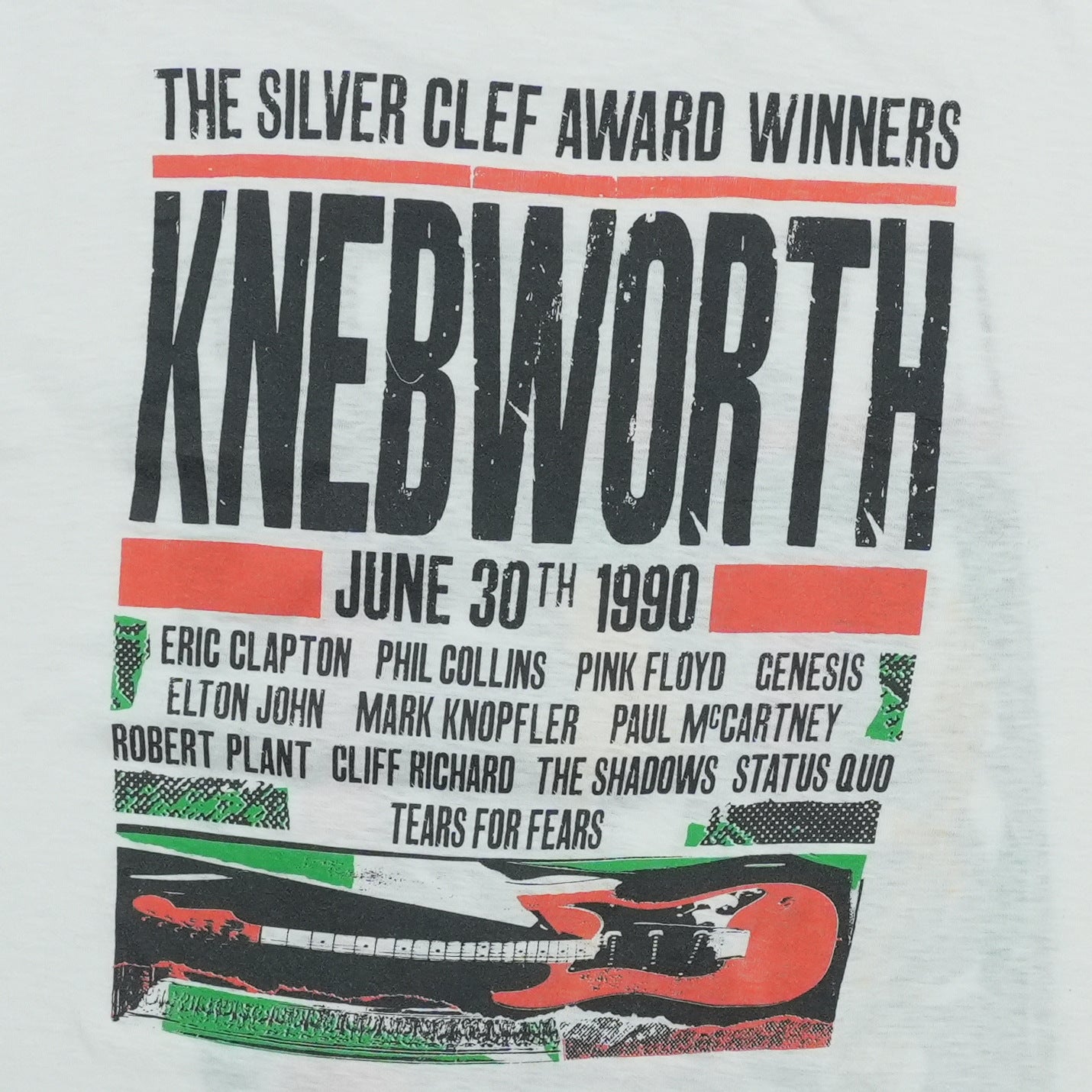 1990 Knebworth Silver Clef Award Winners Shirt Detail 4