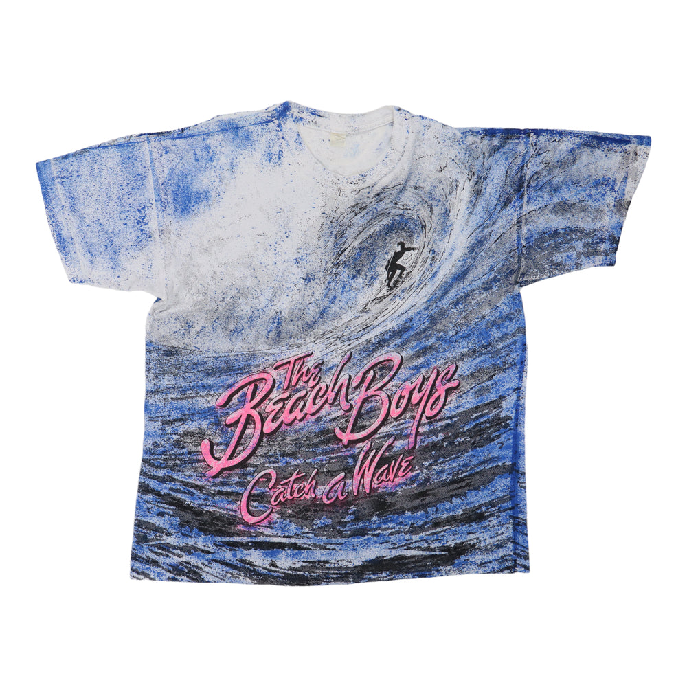 1990s Beach Boys Catch A Wave All Over Print Shirt