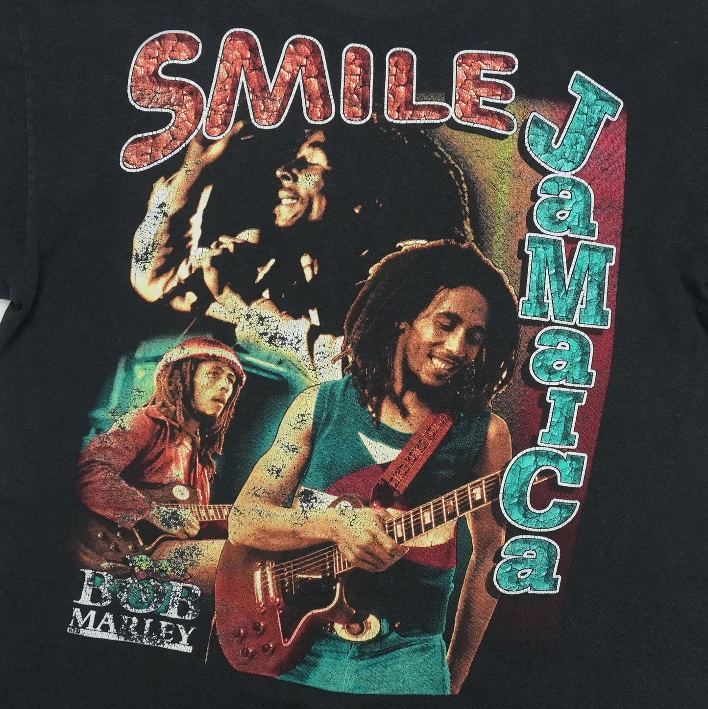 1990s Bob Marley Smile Jamaica Shirt Detail 4