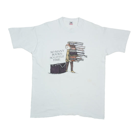 1990s Edward Gorey So Many Books So Little Time Shirt