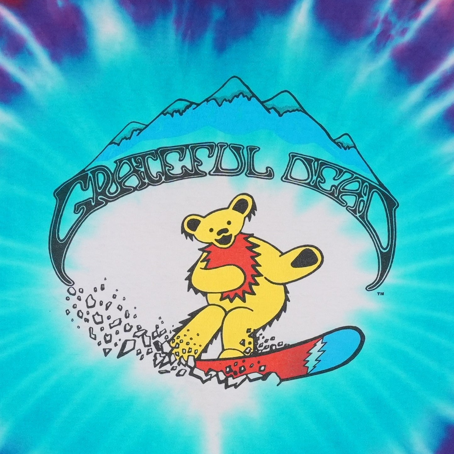 1990s Grateful Dead Snowboarding Bears Tie Dye Long Sleeve