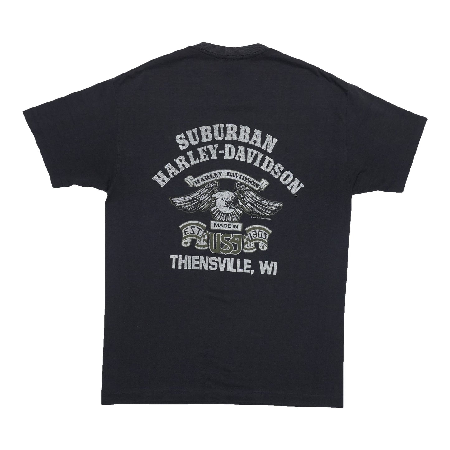 1990s Harley Davidson Too Tough To Die Ringer Tee
