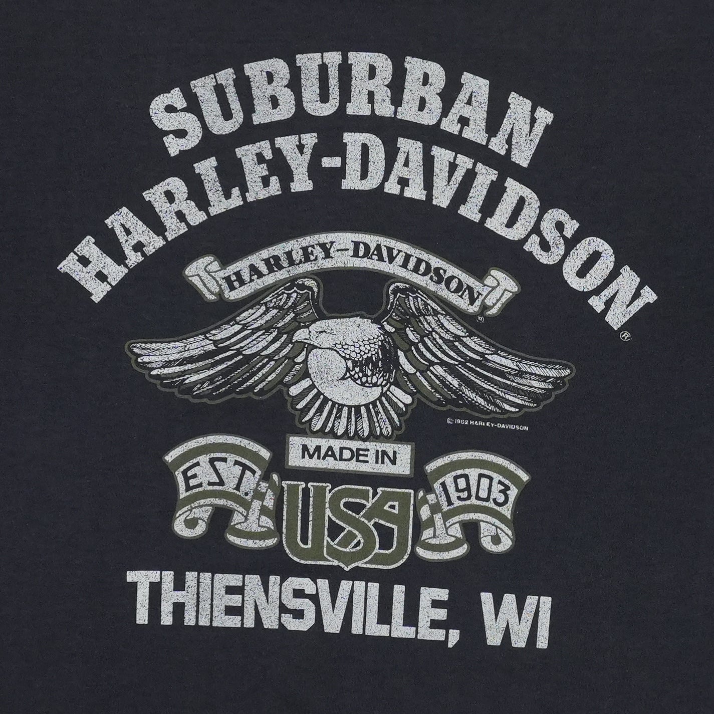 1990s Harley Davidson Too Tough To Die Ringer Tee