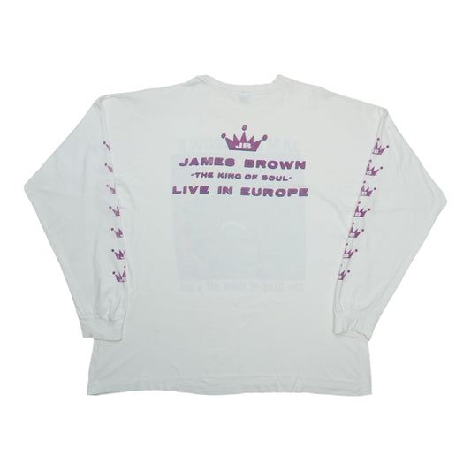 1990s James Brown Live In Europe Long Sleeve Shirt Back
