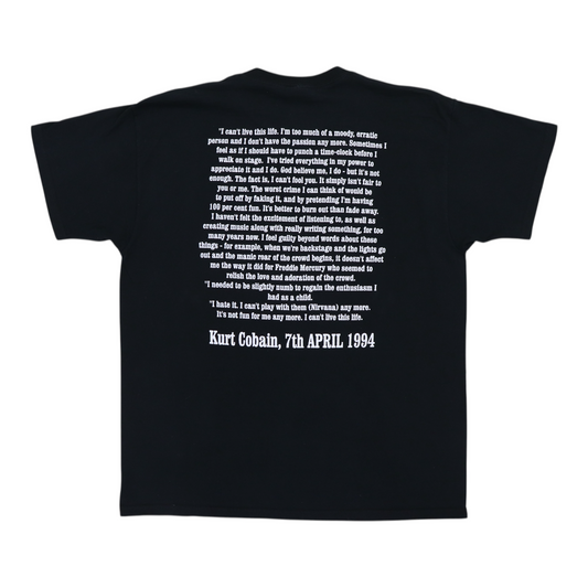 1990s Kurt Cobain Memorial Shirt Back