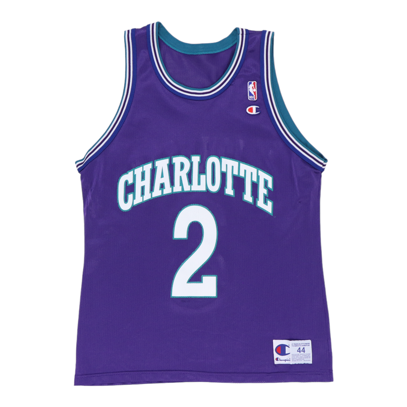 1990s Larry Johnson Charlotte Hornets NBA Jersey | Authentic