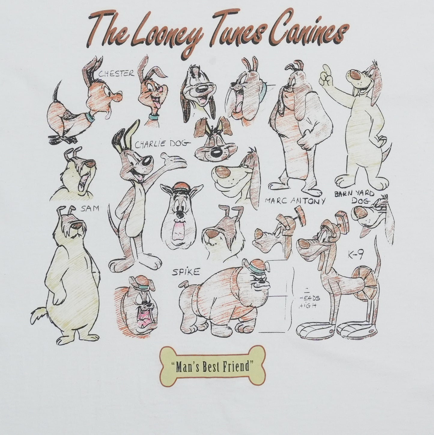 1990s Looney Tunes Canines Mans Best Friend Shirt